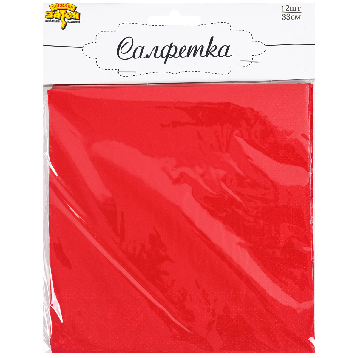 Салфетка красная 33см 12шт/G