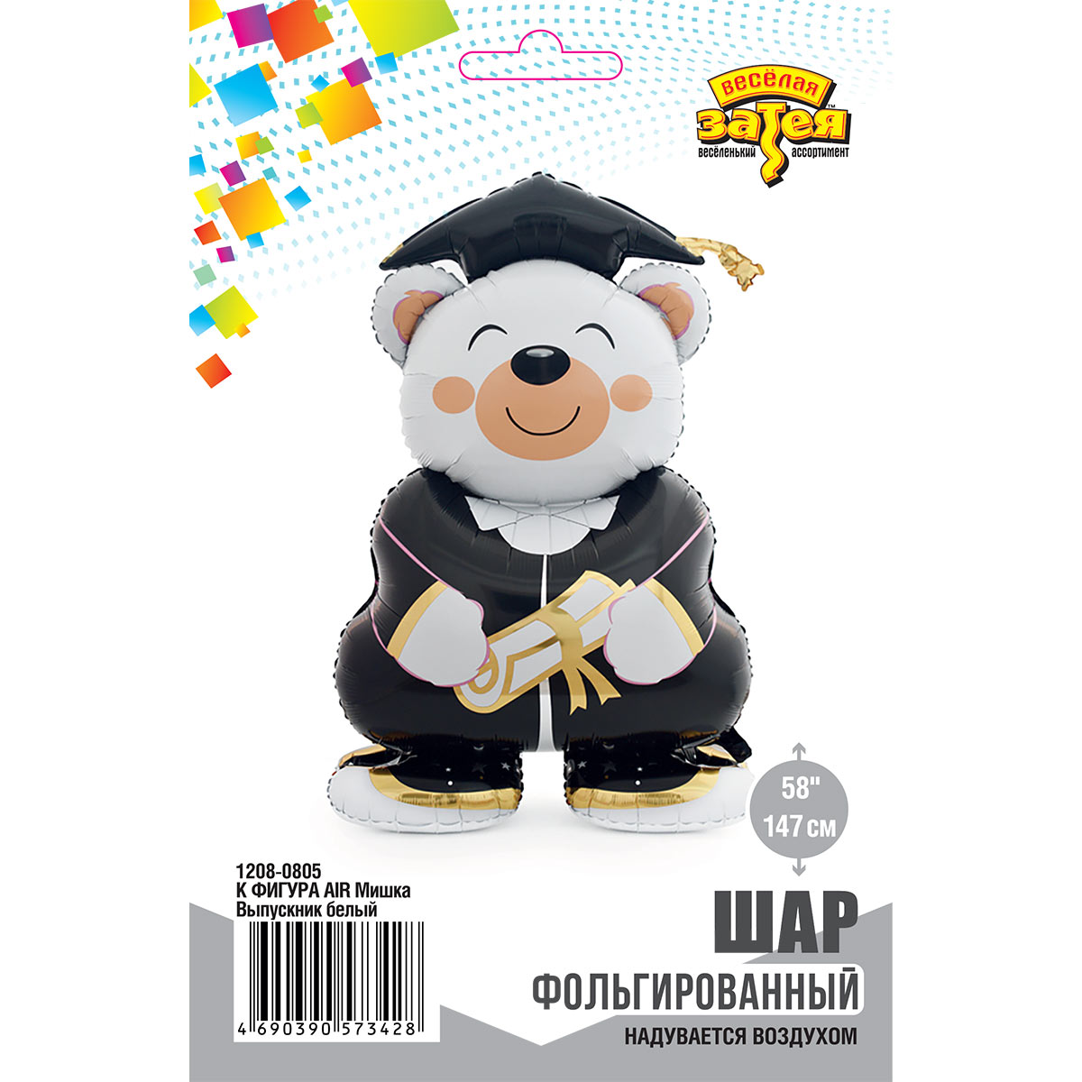 К ФИГУРА AIR Мишка Выпускник белый