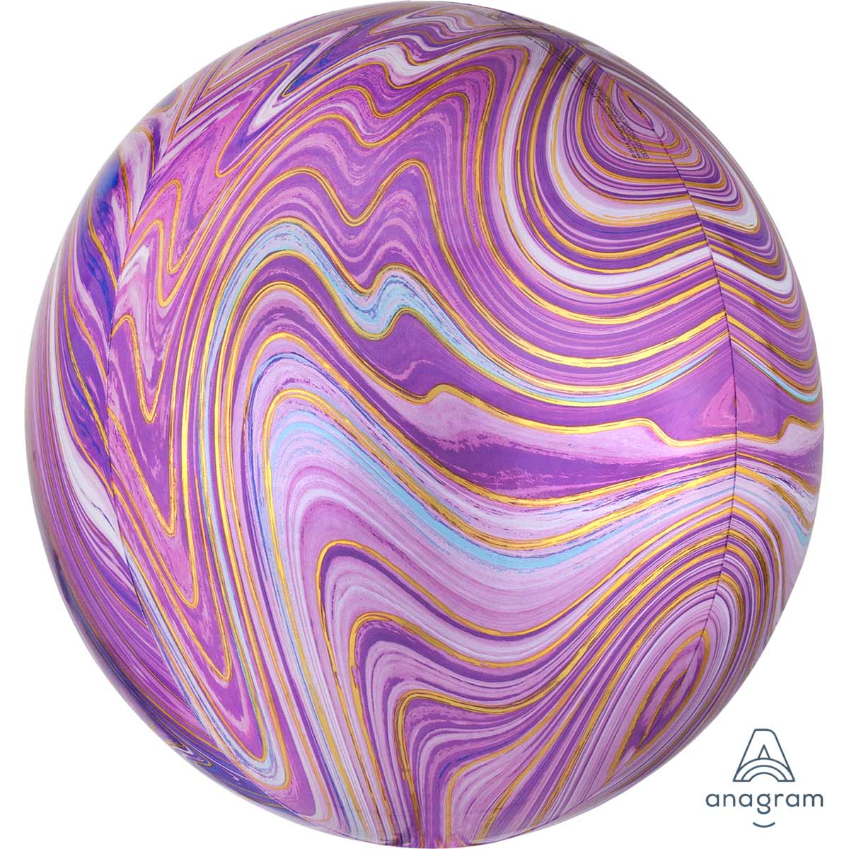А 3D СФЕРА Б/РИС 16" Мрамор Purple