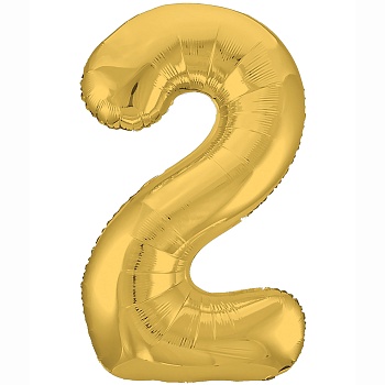 Р ЦИФРА 2 40" Металлик Gold