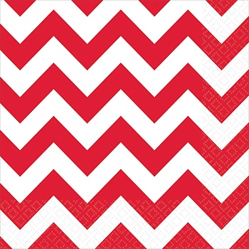Салфетка Apple Red шеврон 25см 16шт/А