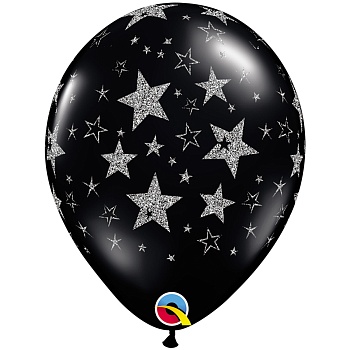 Шелк 11" Звезды Блеск Onyx Black/Q