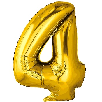 Р ЦИФРА 4 32" Металлик Gold