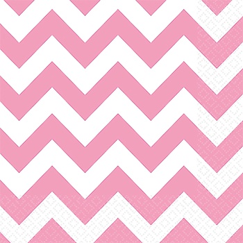 Салфетка New Pink шеврон 25см 16шт/А