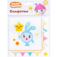 Салфетка Малышарики Флажки 25см 12шт/G