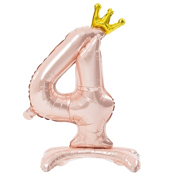 К ЦИФРА 4 32" Pink на подставке Корона