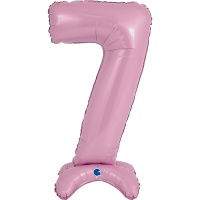Г ЦИФРА 7 25" Pastel Pink на подставке