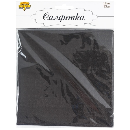 Салфетка черная 33см 12шт/G