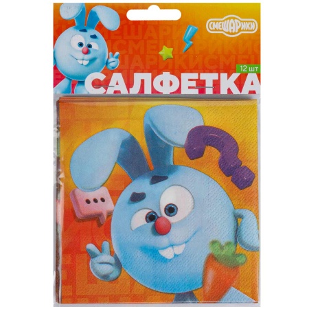 Салфетка Смешарики Яркие 25см 12шт/G
