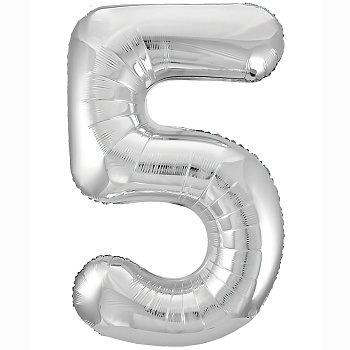 Р ЦИФРА 5 40" Металлик Silver