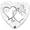 П 18" Сердца переплетенные Silver