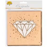 Салфетка Свадьба LUX Peach 33см 6шт/G