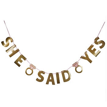 Гирлянда-буквы SHE SAID YES блеск 3,6м/A
