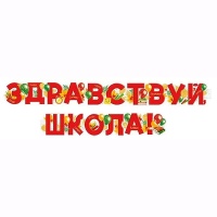 Гирлянда ЗДРАВСТВУЙ ШКОЛА Шары 200см