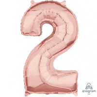 А ЦИФРА 2 26" Rose Gold