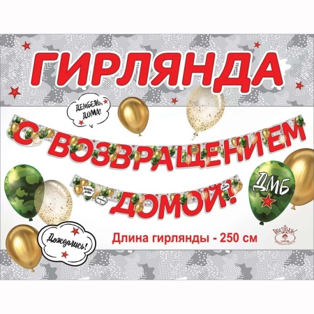 Гирлянда С ВОЗВРАЩЕНИЕМ ДОМОЙ 250см