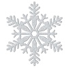 Снежинка пластик блеск серебряная 28см/A