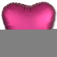 Р Б/РИС СЕРДЦЕ 18" Сатин Pomegranate