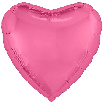 Р Б/РИС СЕРДЦЕ 18" Металлик Pink Peony