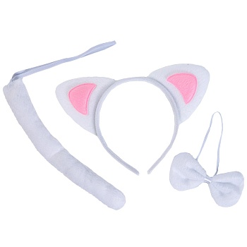 Комплект карнавальный Кошка белая дет/G