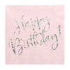Салфетка Happy B'day! розовая 33см20штPD
