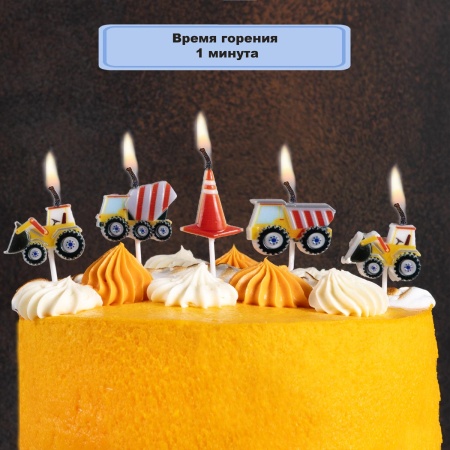Свечи на пиках Техника 5шт/G