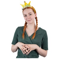 Ободок светящийся Корона пайетки желт/G