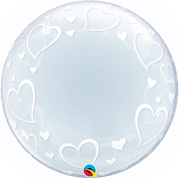 П BUBBLE DECO 24" Сердца элегантные