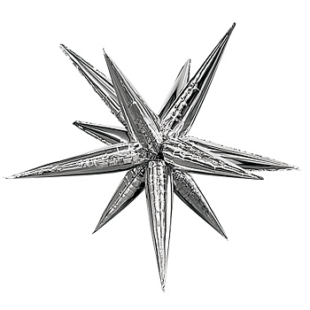 Р 3D ЗВЕЗДА 41" Составная Silver