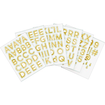 Наклейки д/шаров Алфавит англ Gold 6шт/А