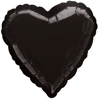 Р Б/РИС СЕРДЦЕ 18" Пастель Black