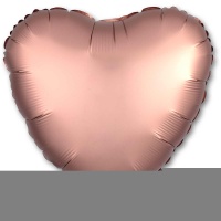 Р Б/РИС СЕРДЦЕ 18" Сатин Rose Gold
