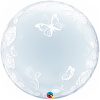 П BUBBLE DECO 24" Розы изящные и бабочки
