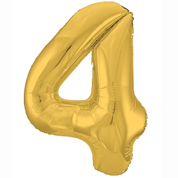 Р ЦИФРА 4 40" Металлик Gold
