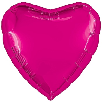 Р Б/РИС СЕРДЦЕ 30" Металлик Fuchsia