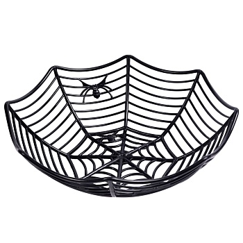 Конфетница Паутина черн пластик 28х8смG