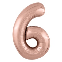 Р ЦИФРА 6 40" Металлик Rose Gold