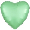 Р Б/РИС СЕРДЦЕ 18" Сатин Pale Green