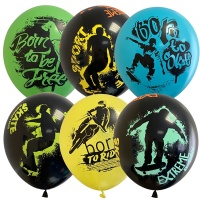 М 12"/30см ассорти рис Extreme Birthday