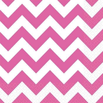 Салфетка Bright Pink шеврон 25см 16шт/А