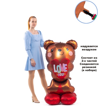 А ФИГУРА/P70 AIR Мишка с сердцем LOVE