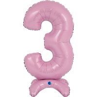 Г ЦИФРА 3 25" Pastel Pink на подставке
