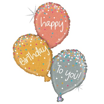 Б ФИГУРА HAPPY BIRTHDAY TO YOU Шарики