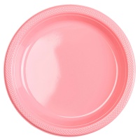 Тарелка пласт Pretty Pink 23см 10шт/А