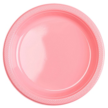 Тарелка пласт Pretty Pink 23см 10шт/А