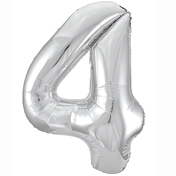 Р ЦИФРА 4 40" Металлик Silver