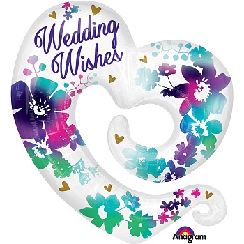 А ФИГУРА/P35 Wedding wishes Сердце Цветы