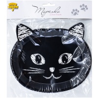 Тарелка фигурная Котики 23см 6шт/G