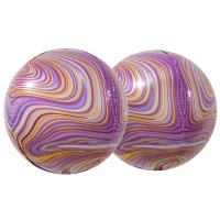 К 3D СФЕРА Б/РИС 15" Мрамор Purple