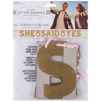 Гирлянда-буквы SHE SAID YES блеск 3,6м/A